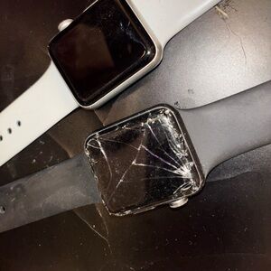 Silver and Black Smartwatch Set